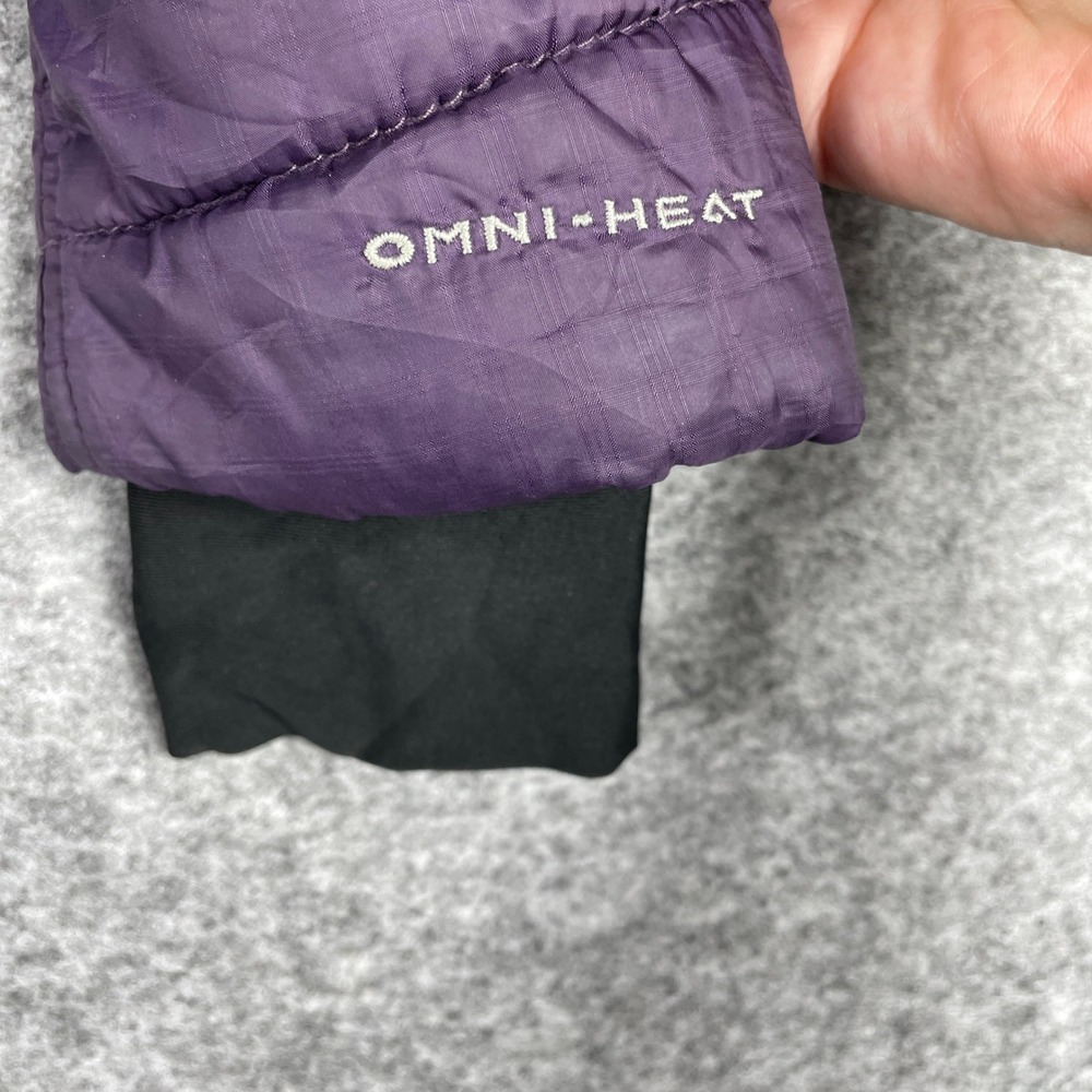 Columbia Puffer Jacket Womens 1X Purple Omni-Heat Interchange Quilted Full Zip - Picture 9 of 13